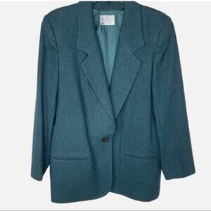 Vintage Miss Pendleton Forest Green Wool Blazer
